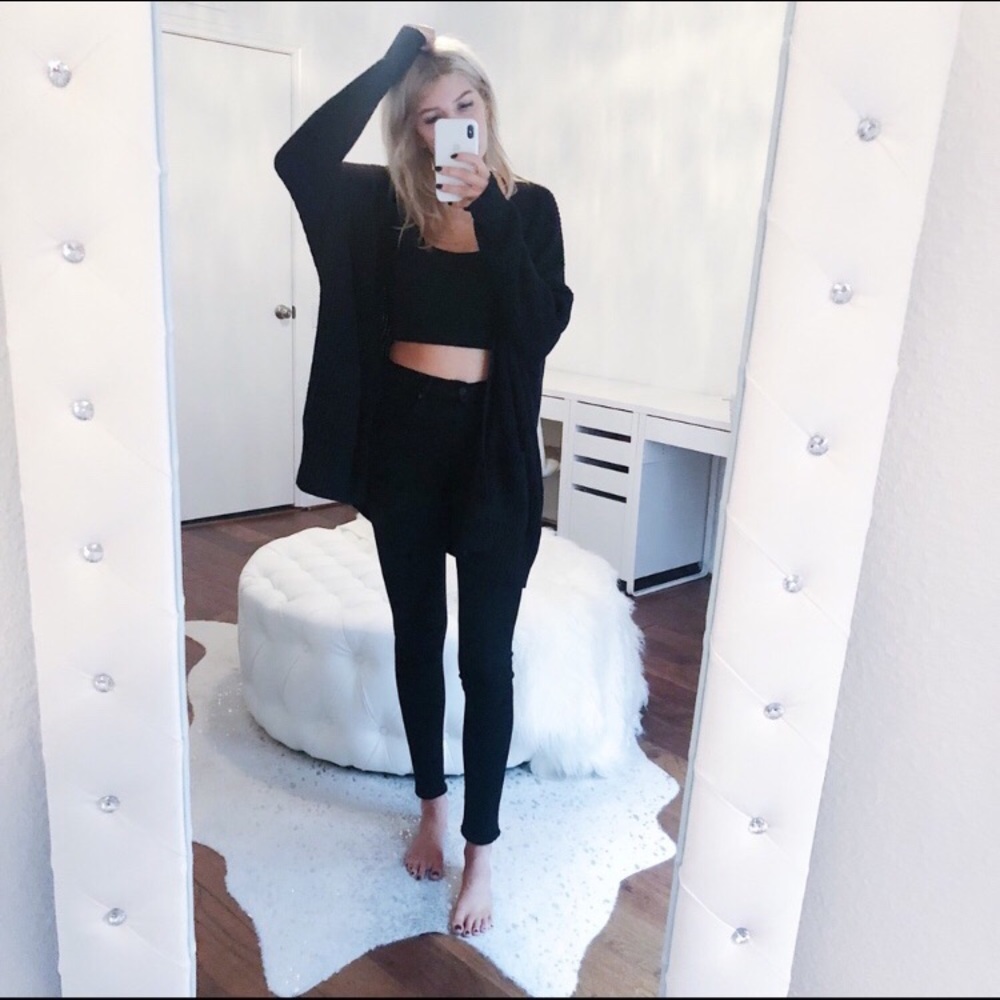 Urban Outfitters BDG Parker cardigan BLACK